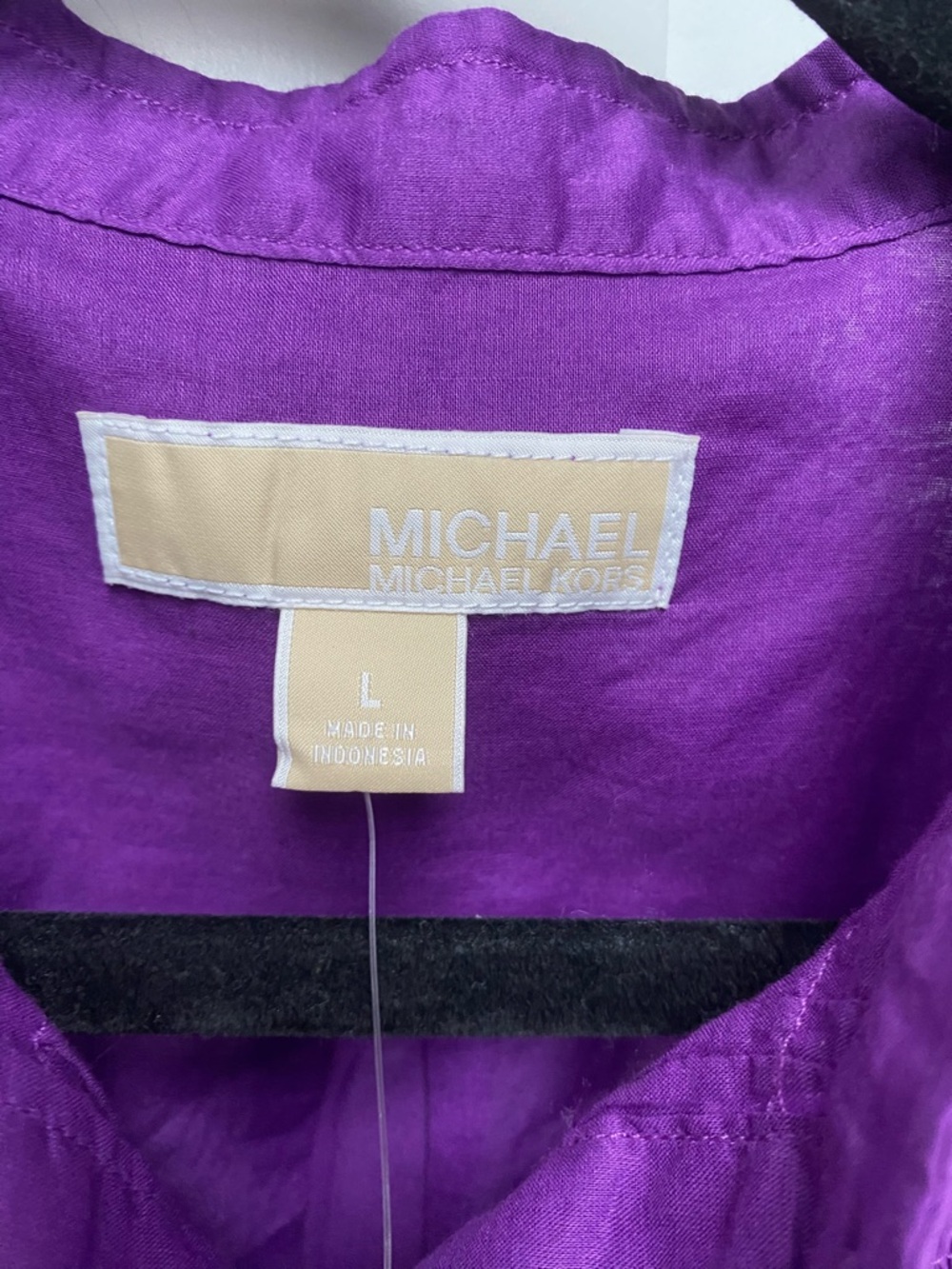 Michael Kors Cotton purple lightweight sleeveless tunic blouse, womans latge - Picture 5 of 8